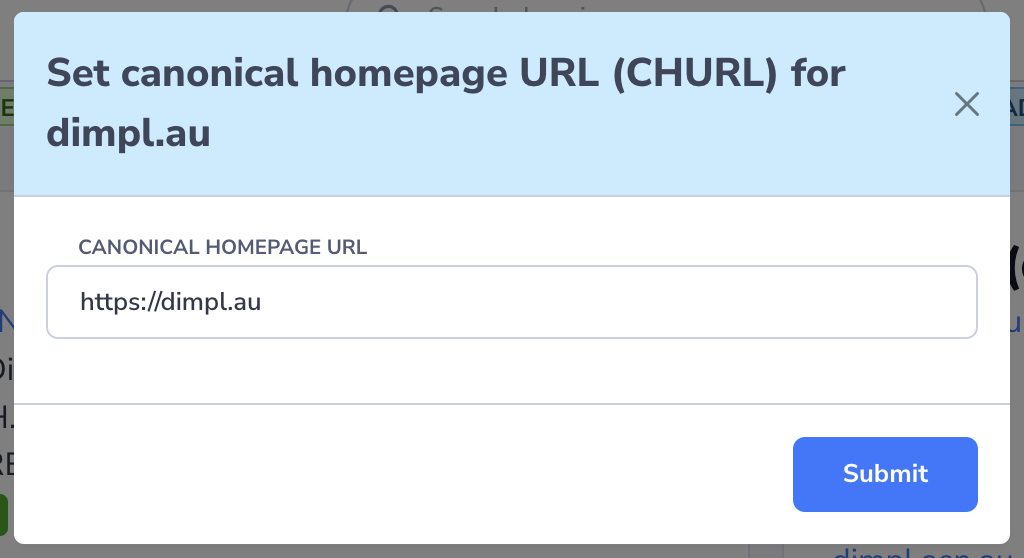 Use the domain redirect destination form to get traffic forwarding for the domain